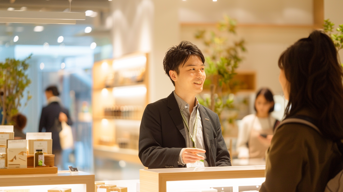 千葉県のスーパー・モール内でブランドバッグや貴金属を買取する催事ブースの様子